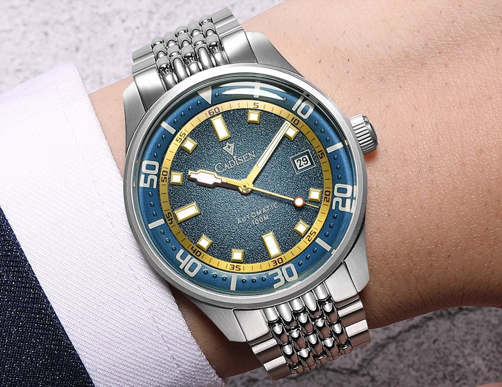 CADISEN C8244 Miyota 8215 Automatic 40mm 10bar diver sapphire luminous - Tandorio Watches