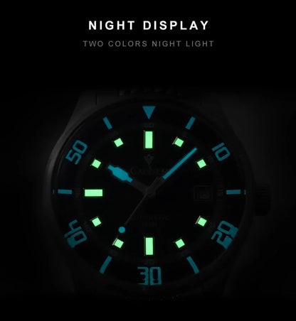 CADISEN C8244 Miyota 8215 Automatic 40mm 10bar diver sapphire luminous - Tandorio Watches