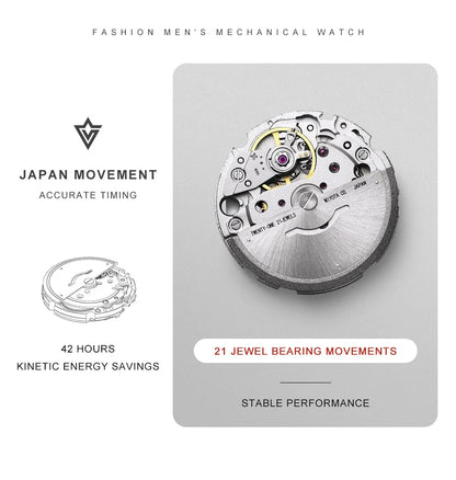 CADISEN C8245 Diver AR Sapphire MIYOTA 8215 Mechanical Wristwatch Ceramic Ring 10Bar Luminous - Tandorio Watches