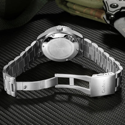 CADISEN C8245 Diver AR Sapphire MIYOTA 8215 Mechanical Wristwatch Ceramic Ring 10Bar Luminous - Tandorio Watches