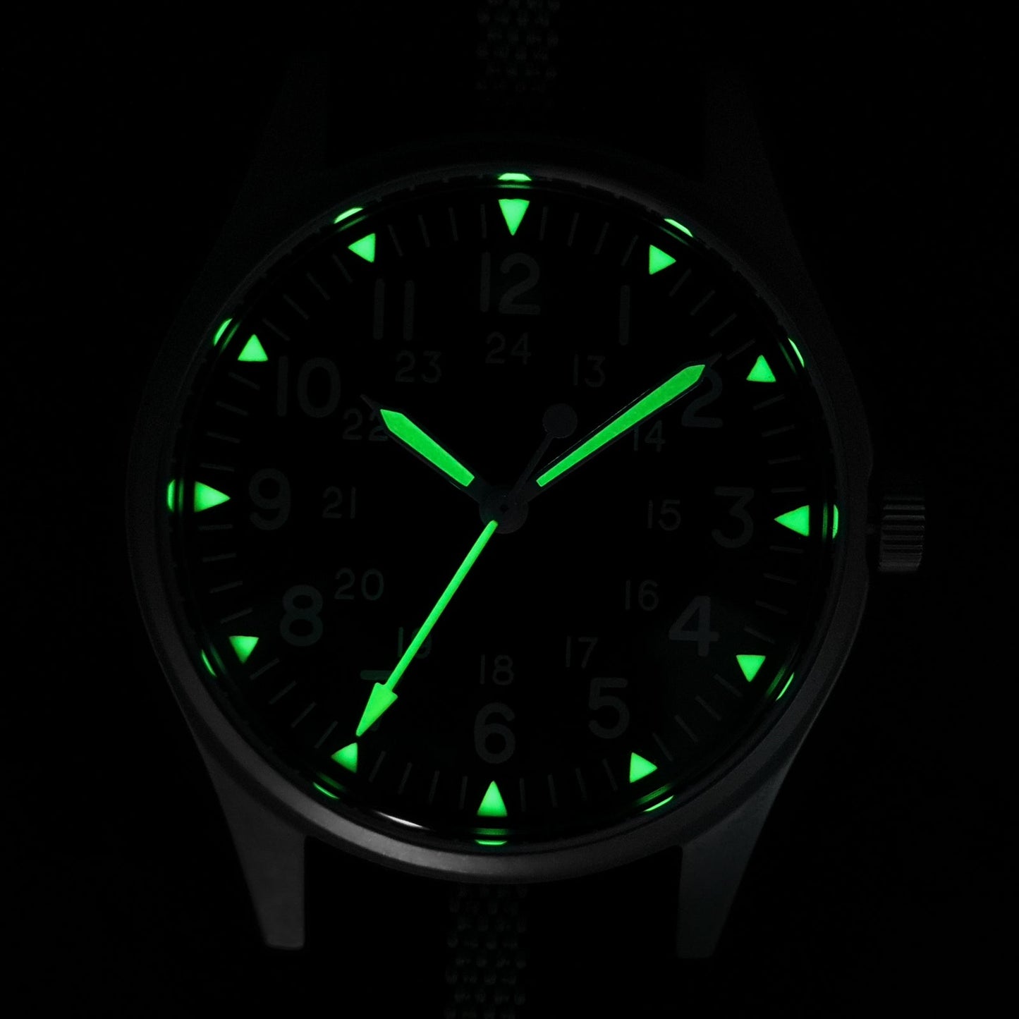 Militado 36mm Sapphire Crystal Field Watch 2035 Movt ML07B