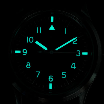 ★618 Big Sale★ Militado 36mm Sapphire Crystal Retro Military Watch VH31/VH65 ML14