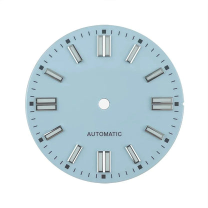 Double bar 28.5mm Watch Dials for NH35A NH38 Movement No Date with BGW9 Lume NH35 Dial Green Orange Blue PzpNqzZr - Tandorio Watches