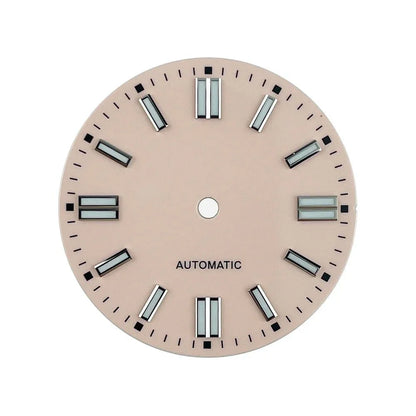 Double bar 28.5mm Watch Dials for NH35A NH38 Movement No Date with BGW9 Lume NH35 Dial Green Orange Blue PzpNqzZr - Tandorio Watches