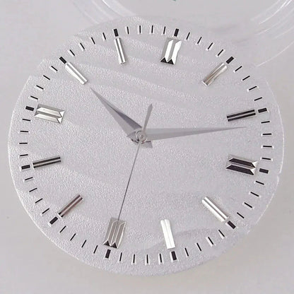 Double bar no date window Nologo 29mm Sand Dune Watch Dial Plate for NH35 NH36 ETA2824 PT5000 ST2130 Silver Hand no date Watch Parts for Diver Watch Mod - Tandorio Watches