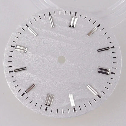 Double bar no date window Nologo 29mm Sand Dune Watch Dial Plate for NH35 NH36 ETA2824 PT5000 ST2130 Silver Hand no date Watch Parts for Diver Watch Mod - Tandorio Watches