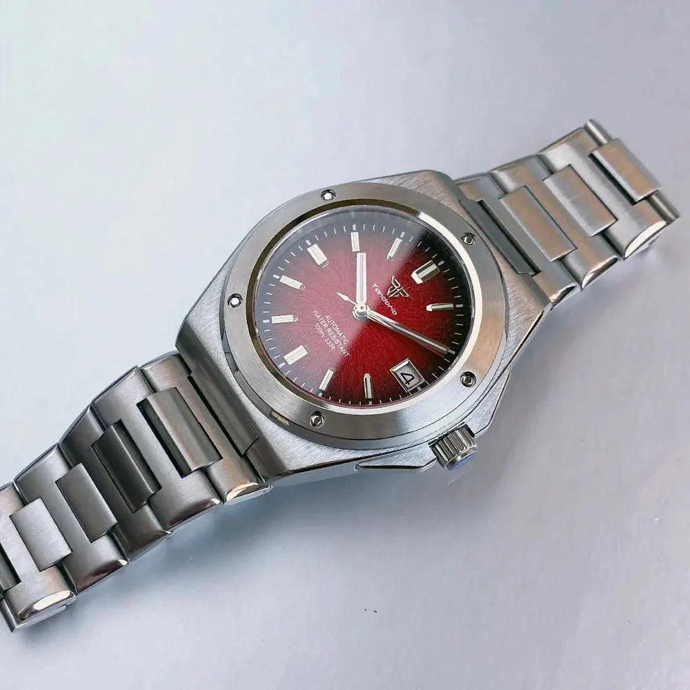 Engineer Watch Tandorio TD331S Blue Teacup Pattern Date Face Sapphire 10bar NH35 Automatic Lumimous Dress - Tandorio Watches