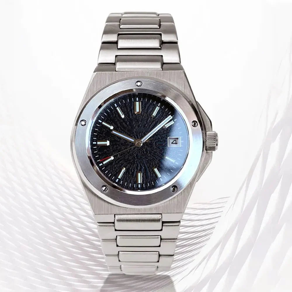 Engineer Watch Tandorio TD331S Blue Teacup Pattern Date Face Sapphire 10bar NH35 Automatic Lumimous Dress - Tandorio Watches