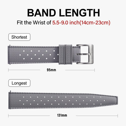 Militado 20mm Fluoro Rubber FKM Watch Strap