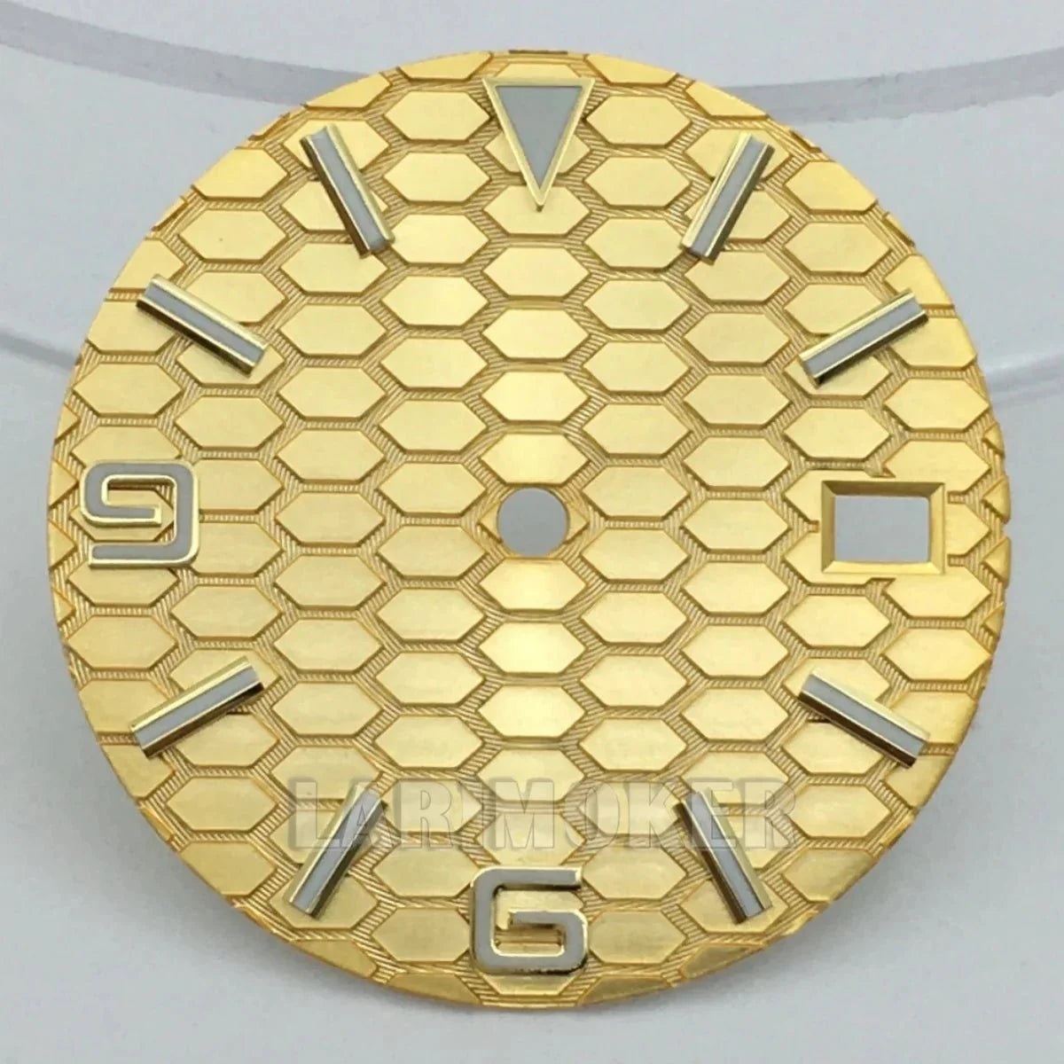 honeycomb texture watch dial is 29mm green luminous suitable for replacing parts of NH35 and NH36 movements - Tandorio Watches