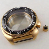 Cusn8 Solid Bronze Turtle Watch Case 200M 44mm Sapphire Glass Rotating Bezel Fit NH35 NH36 ETA2824 PT5000 Automatic Movement