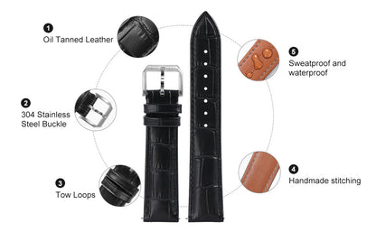 Easy Release Soft Leather Band 20mm