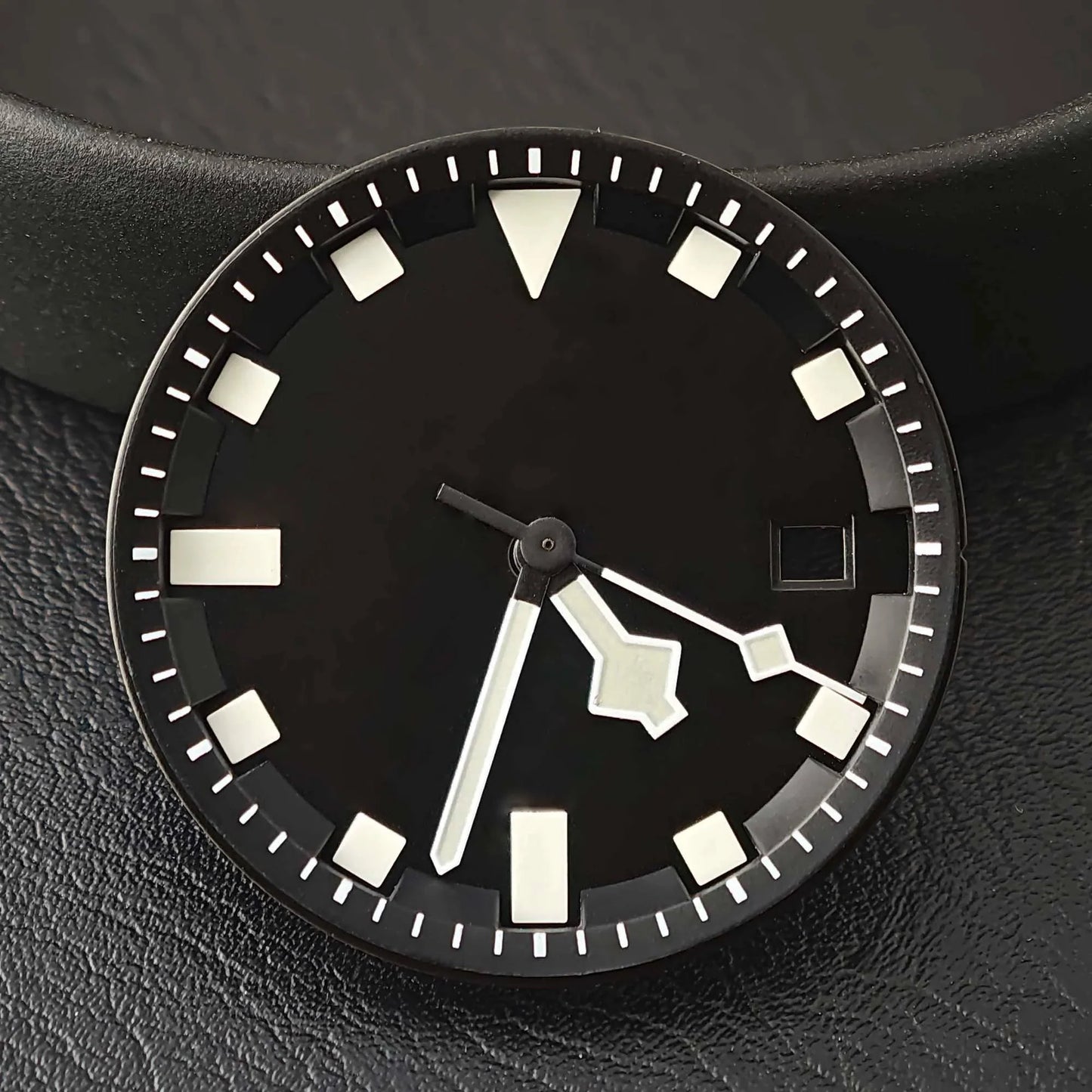 Miyota 8215 dial 31.8mm blue - green luminous dial/hands, suitable for dial replacement of 8215 automatic mechanical movement - Tandorio Watches