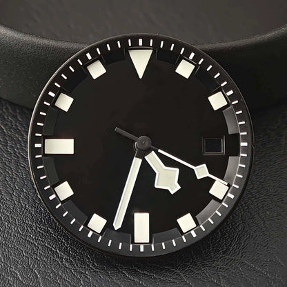 Miyota 8215 dial 31.8mm blue - green luminous dial/hands, suitable for dial replacement of 8215 automatic mechanical movement - Tandorio Watches