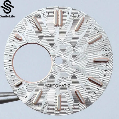 NH38 dial 28.5mm Texture Watch Dial Green Luminous Modification Watch Accessories Watch Faces for NH38 Movement - Tandorio Watches