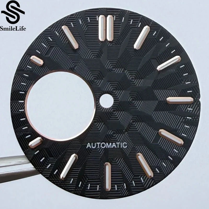 NH38 dial 28.5mm Texture Watch Dial Green Luminous Modification Watch Accessories Watch Faces for NH38 Movement - Tandorio Watches