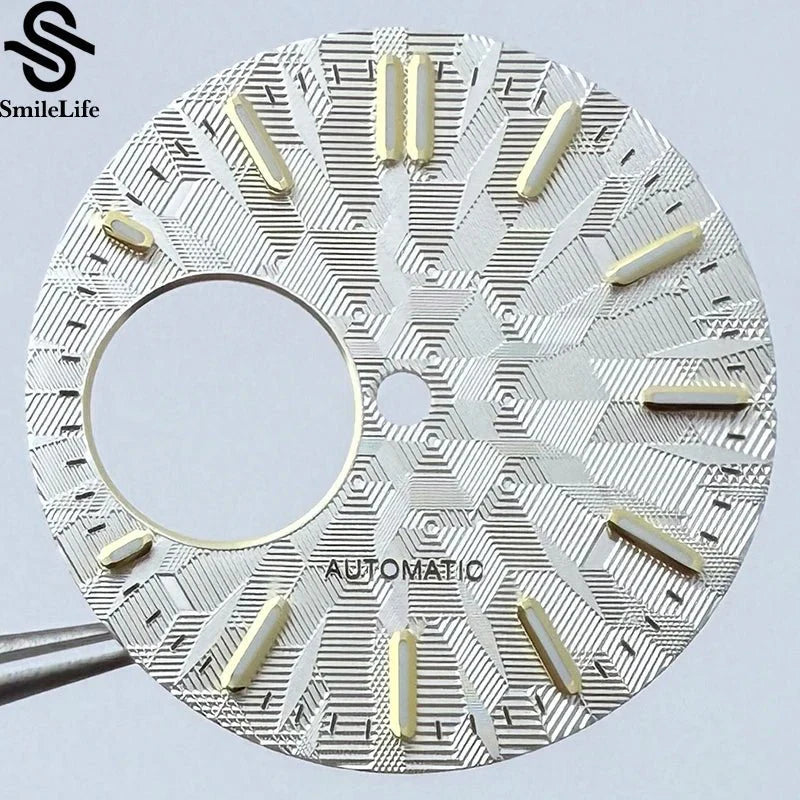 NH38 dial 28.5mm Texture Watch Dial Green Luminous Modification Watch Accessories Watch Faces for NH38 Movement - Tandorio Watches