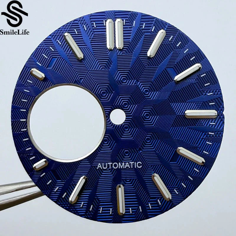 NH38 dial 28.5mm Texture Watch Dial Green Luminous Modification Watch Accessories Watch Faces for NH38 Movement - Tandorio Watches