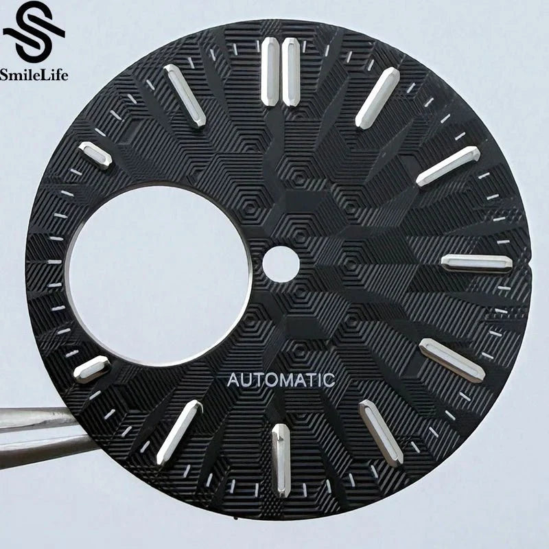 NH38 dial 28.5mm Texture Watch Dial Green Luminous Modification Watch Accessories Watch Faces for NH38 Movement - Tandorio Watches