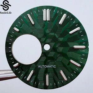 NH38 dial 28.5mm Texture Watch Dial Green Luminous Modification Watch Accessories Watch Faces for NH38 Movement - Tandorio Watches