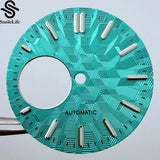 NH38 dial 28.5mm Texture Watch Dial Green Luminous Modification Watch Accessories Watch Faces for NH38 Movement - Tandorio Watches