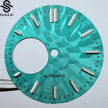 NH38 dial 28.5mm Texture Watch Dial Green Luminous Modification Watch Accessories Watch Faces for NH38 Movement - Tandorio Watches