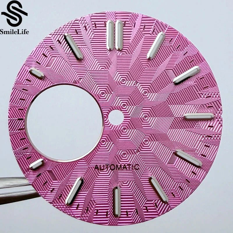 NH38 dial 28.5mm Texture Watch Dial Green Luminous Modification Watch Accessories Watch Faces for NH38 Movement - Tandorio Watches