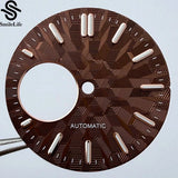 NH38 dial 28.5mm Texture Watch Dial Green Luminous Modification Watch Accessories Watch Faces for NH38 Movement - Tandorio Watches