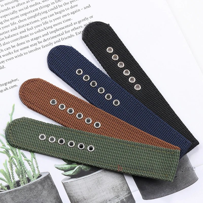Nylon Canvas Watch Band 16mm 18mm 20mm 22mm Woven Soft Belt Universal Bracelet for Men Women Sport Quick Release Wrist Band - Tandorio Watches