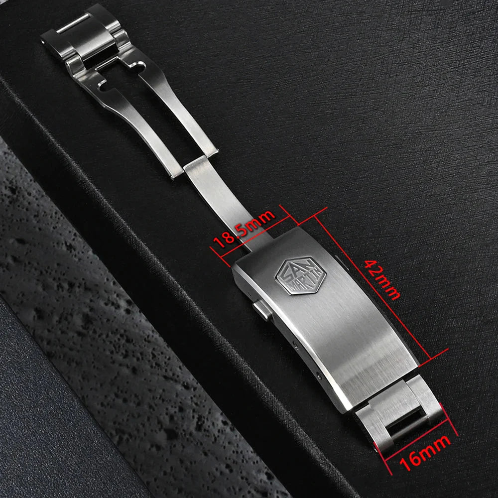 Peer with big name San Martin New Fly Adjustable Clasp Watch Parts Bracelet Clasp For 16mm Specified Model Buckle Folding Clasp Non - universal - Tandorio Watches