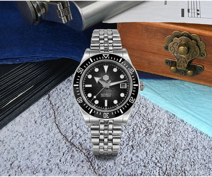 San Martin Diver SN0148G 40mm Miyota 9015 Automatic Enamel Sunburst Dial 20bar Ar Sapphire BGW9 Lume - Tandorio Watches