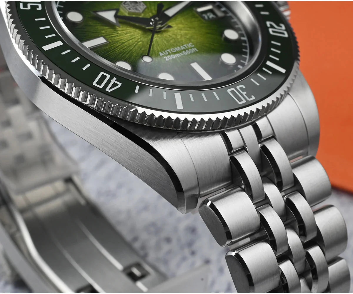 San Martin Diver SN0148G 40mm Miyota 9015 Automatic Enamel Sunburst Dial 20bar Ar Sapphire BGW9 Lume - Tandorio Watches