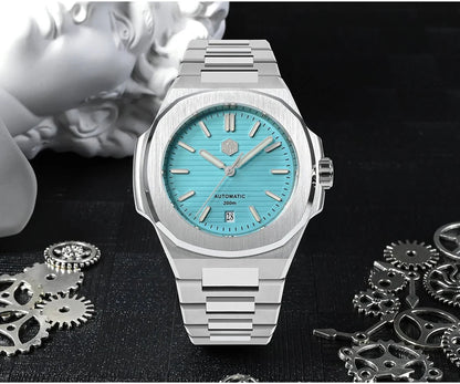 San Martin Nautilus MOD SN0075G 43mm Sw200 PT5000 Automatic AR Sapphire 20 ATM BGW - 9 - Tandorio Watches