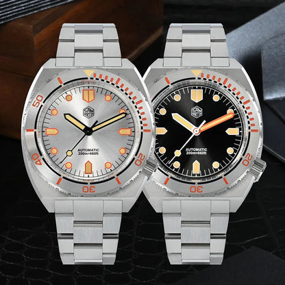 San Martin SN0067 40mm Diver Watch YN55 Automatic AR Sapphire 20Bar Swiss Lume - Tandorio Watches