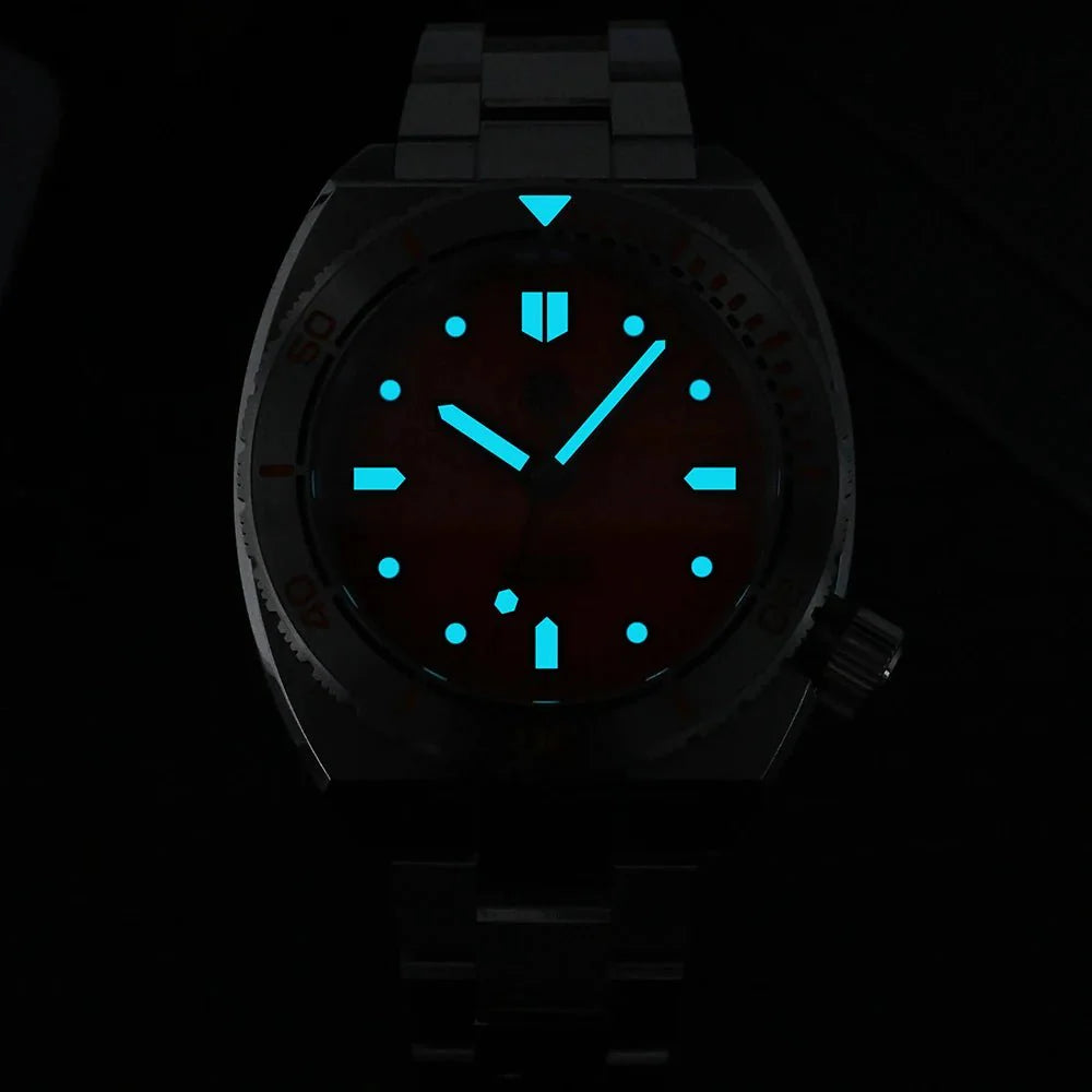 San Martin SN0067 40mm Diver Watch YN55 Automatic AR Sapphire 20Bar Swiss Lume - Tandorio Watches