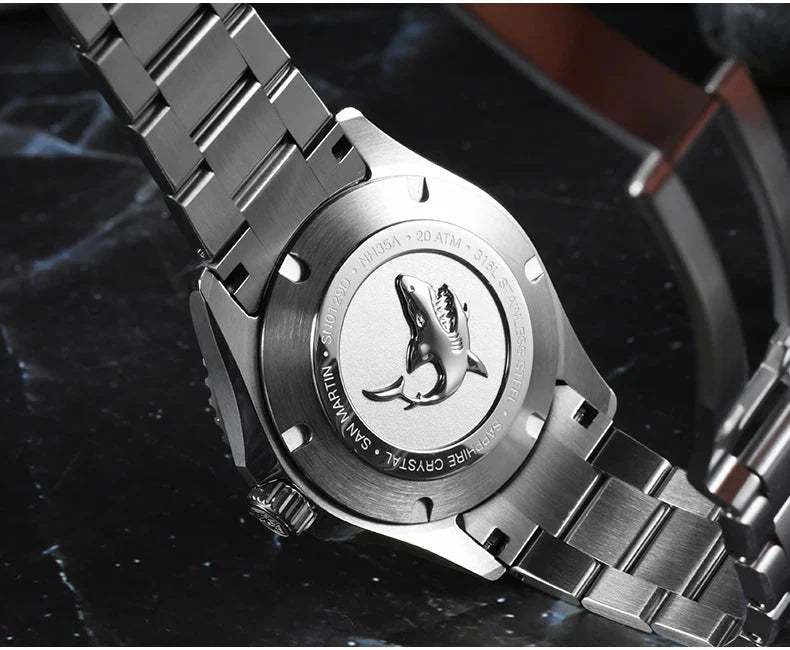 San Martin SN0129 39mm Diver Watch 20ATM Waterproof Enamel Dial Full Luminous Ar Sapphire Bezel NH35 Automatic - Tandorio Watches