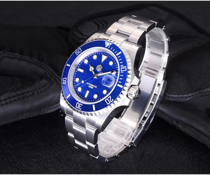 San Martin SUB Diver Sn0019G 41mm Water Ghost PT5000 SW200 Automatic AR Sapphire 20Bar BGW - 9 Luminous - Tandorio Watches