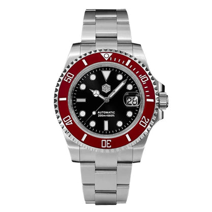 San Martin SUB Diver Sn0019G 41mm Water Ghost PT5000 SW200 Automatic AR Sapphire 20Bar BGW - 9 Luminous - Tandorio Watches