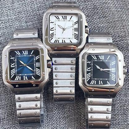 Square Watch Tandorio TD303S 38mm NH35A Automatic Roman Number Glass Back 5bar Sapphire - Tandorio Watches