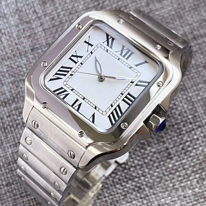 Square Watch Tandorio TD303S 38mm NH35A Automatic Roman Number Glass Back 5bar Sapphire - Tandorio Watches