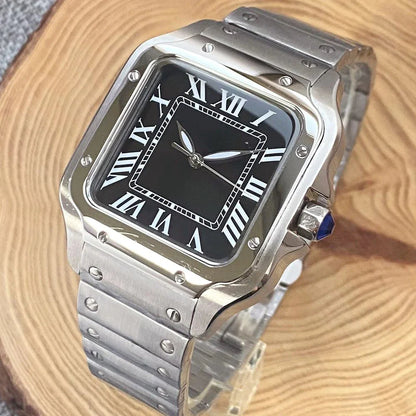 Square Watch Tandorio TD303S 38mm NH35A Automatic Roman Number Glass Back 5bar Sapphire - Tandorio Watches
