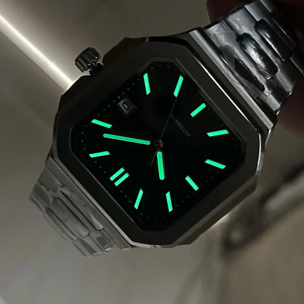 Square Watch TD303M 38MMN NH35 Automatic Movement 5bar Sapphire Multiple color - Tandorio Watches