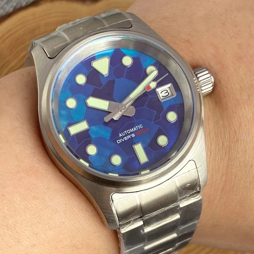 Tandorio 36mm Pilot Field watch NH35 Mechanical Sapphire Crystal 20Bar TD011 - Tandorio Watches