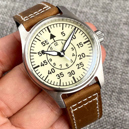 Tandorio 39mm Pilot 200M Automatic NH35A PT5000 Sapphire Crystal Vintage TD050 - Tandorio Watches