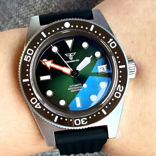 Tandorio AR Sapphire 62mas 200m Diving NH35 Mechanical Watch Sunburst TD015 - Tandorio Watches