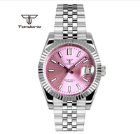 pink logo dial