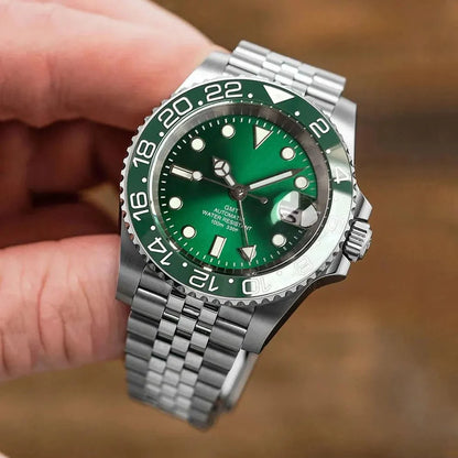 Tandorio GMT Watch TD258B Luminous 40mm NH34A Automatic 20BAR Sapphire - Tandorio Watches