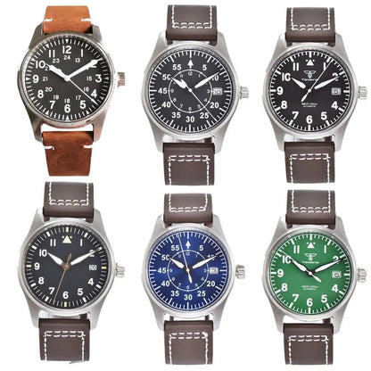 Tandorio NH35A Automatic 39mm Pilot 200m Waterproof Sapphire Crystal TD012 - Tandorio Watches