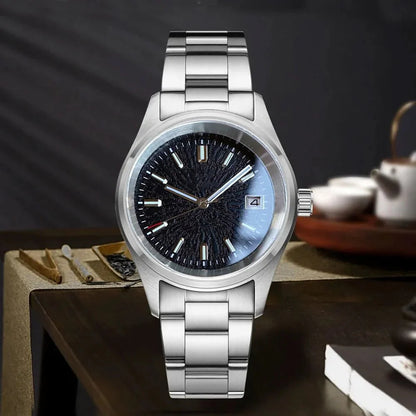 Tandorio Pilot watch 36mm TD105M Blue Red Multicolor Dial NH35A Automatic 200M WR Luminous Sapphire - Tandorio Watches