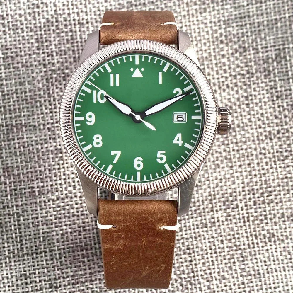 Tandorio Seiko NH35 Automatic 39mm Pilot Military 20Bar Sapphire TD016 - Tandorio Watches